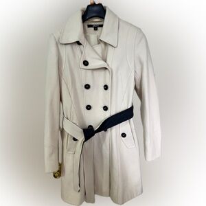 DKNY B&W Double-Breasted Coat